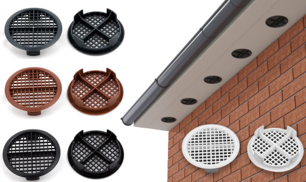 Timloc 70mm diameter push-in soffit vent in 4 colours