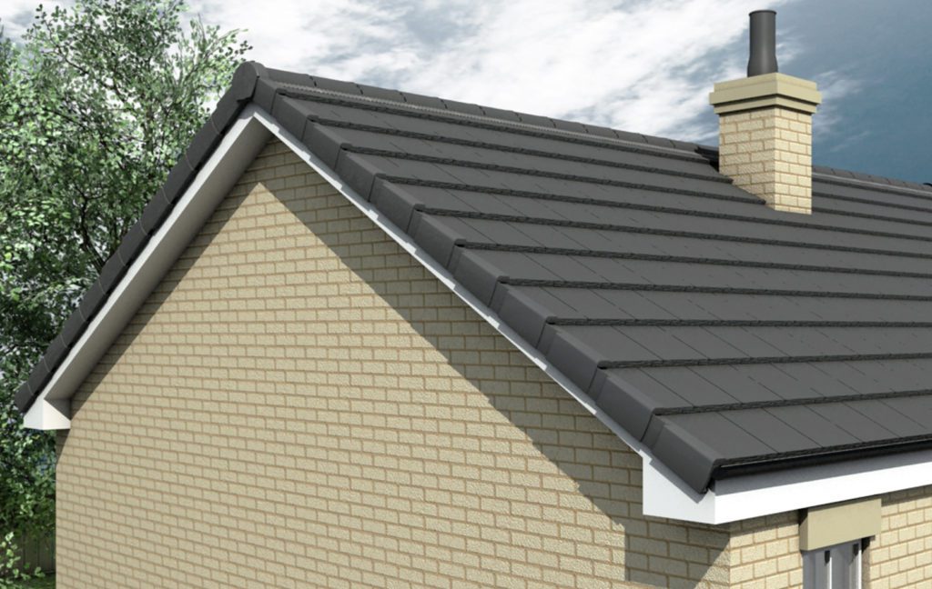 Timloc Universal dry fix half round ridge end cap & Ambi-verge eaves starter insitu