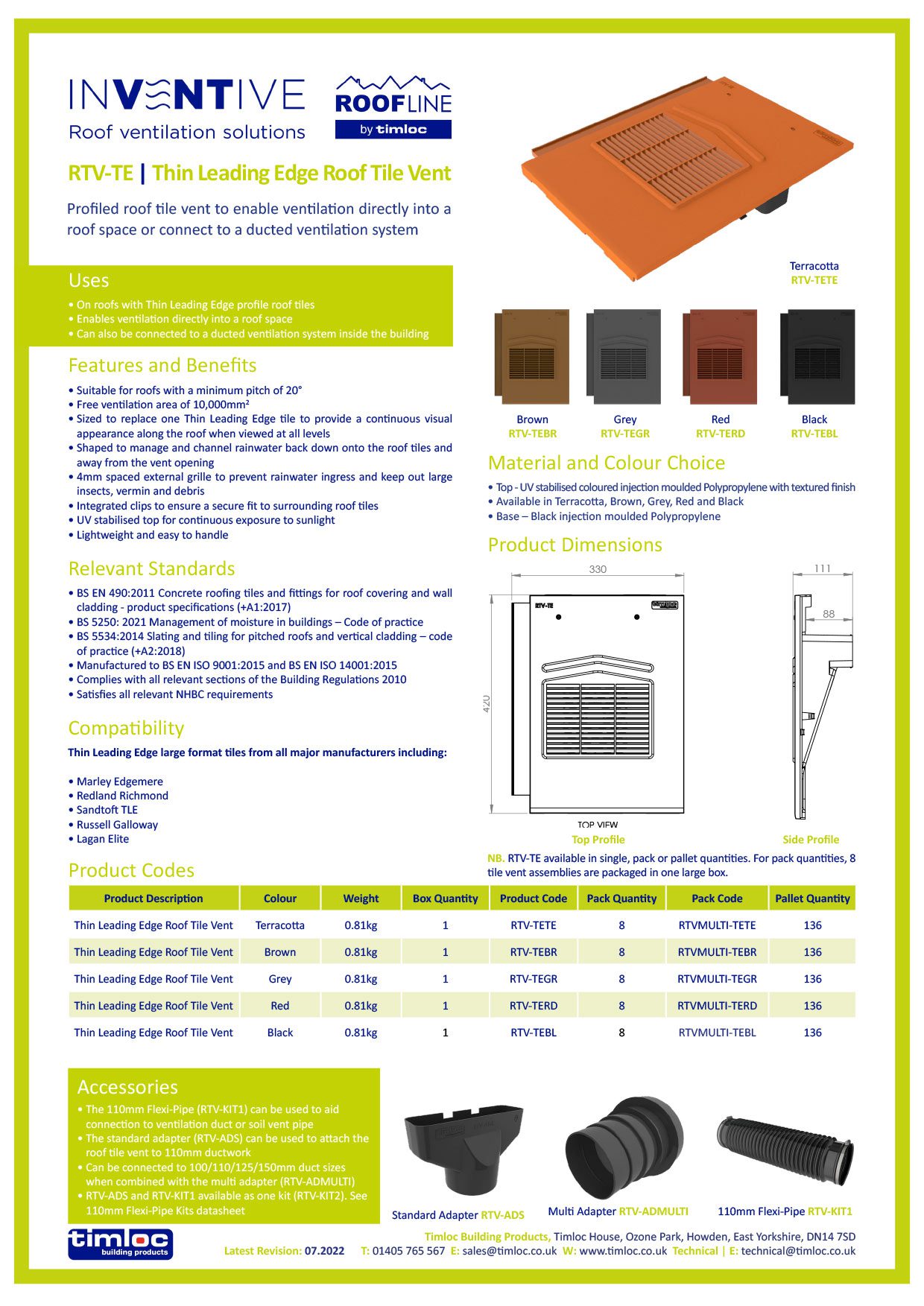 Timloc Building Products Datasheet - Over Fascia Ventilation System