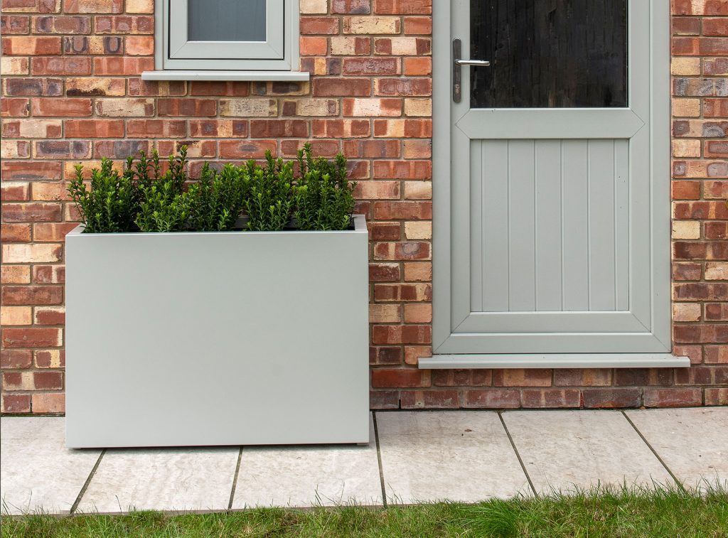 NEW Skyline Aluminium Planters - 700x400x1000mm planter BBA approved powder coated in Agate Grey to match door, window frames and cills