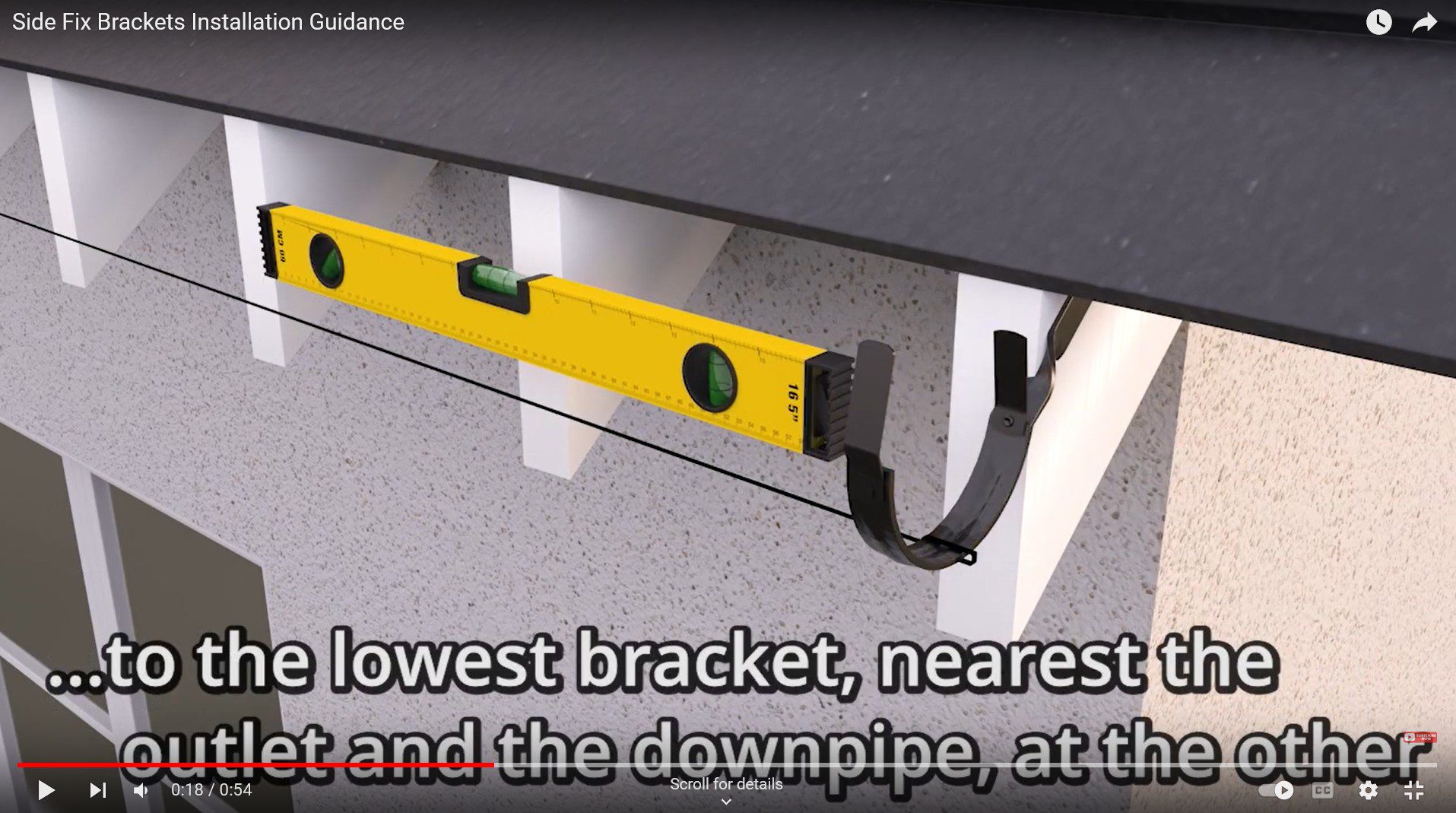 Side fix rafter bracket installation video screen shot