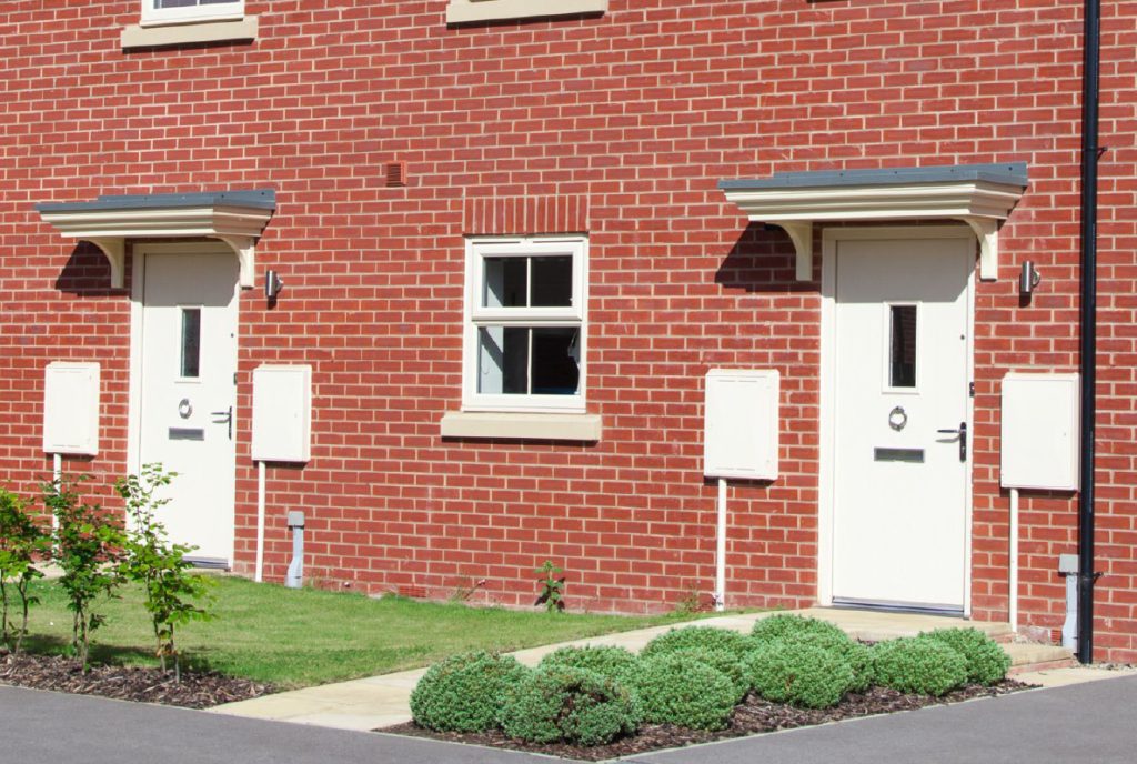 Image  1. Example of a couple of the range of meter boxes in situ (gas and electric recessed).