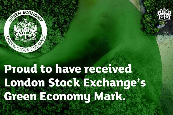 The London Stock Exchange Green Economy Mark - click to read more about what this award means